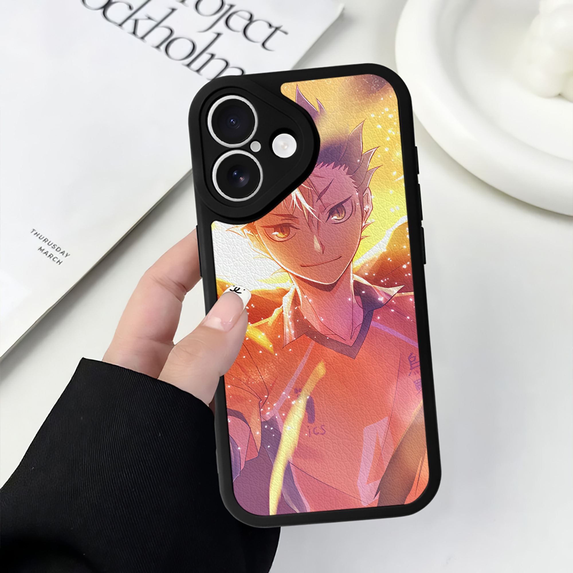（画像用） ハイキュー!! Haikyu!! 【iPhone 16シリーズ対応】シリコンスマホケース（レザー調） 材質：シリコン